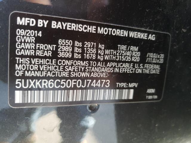 Photo 9 VIN: 5UXKR6C50F0J74473 - BMW X5 XDRIVE5 