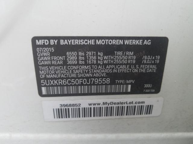 Photo 9 VIN: 5UXKR6C50F0J79558 - BMW X5 XDRIVE5 