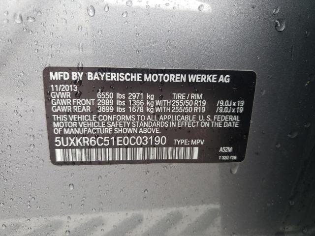 Photo 12 VIN: 5UXKR6C51E0C03190 - BMW X5 XDRIVE5 