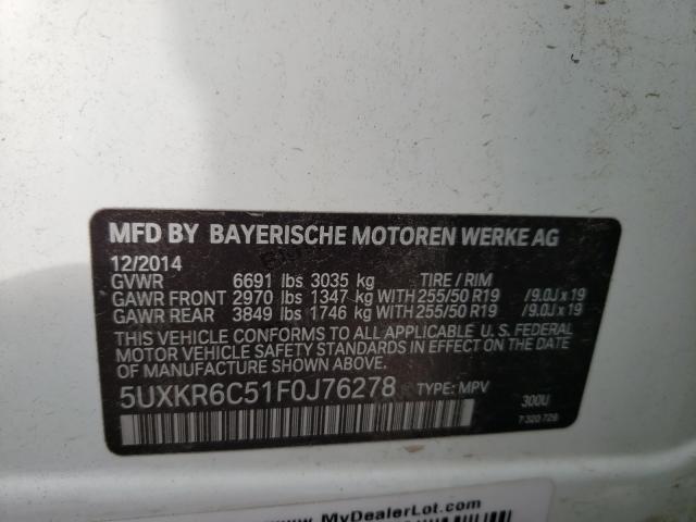 Photo 9 VIN: 5UXKR6C51F0J76278 - BMW X5 XDRIVE5 