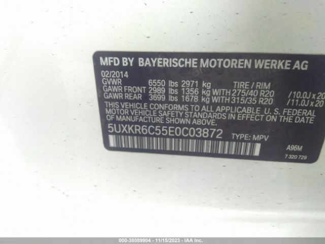 Photo 8 VIN: 5UXKR6C55E0C03872 - BMW X5 