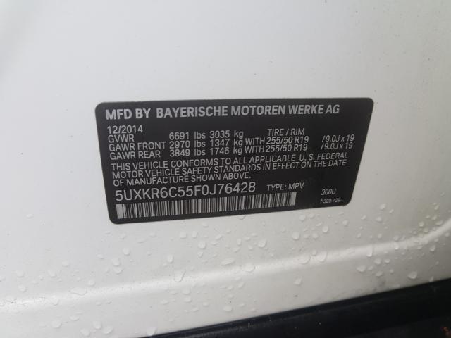 Photo 9 VIN: 5UXKR6C55F0J76428 - BMW X5 XDRIVE5 