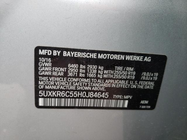 Photo 9 VIN: 5UXKR6C55H0J84645 - BMW X5 XDRIVE5 