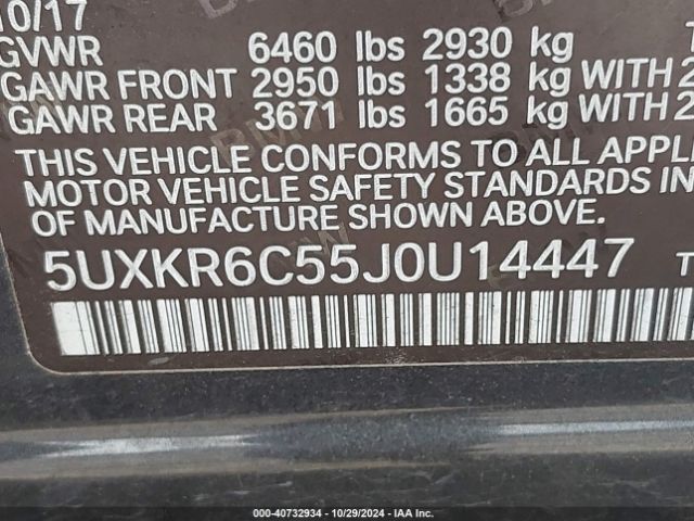 Photo 8 VIN: 5UXKR6C55J0U14447 - BMW X5 