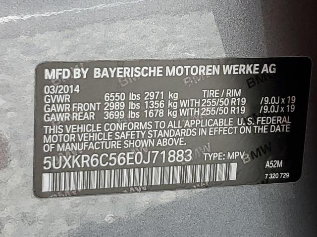 Photo 12 VIN: 5UXKR6C56E0J71883 - BMW X5 XDRIVE5 