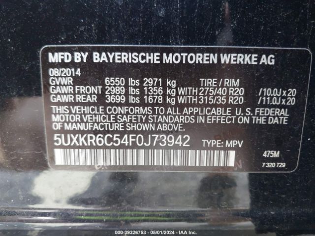 Photo 8 VIN: 5UXKR6C56F0J75868 - BMW X5 