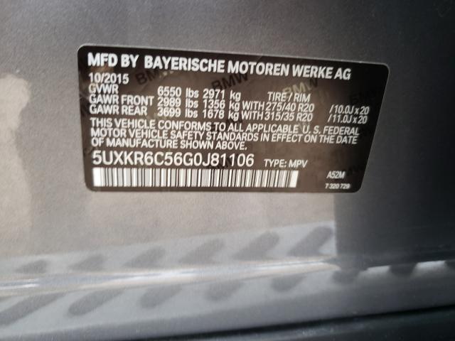 Photo 9 VIN: 5UXKR6C56G0J81106 - BMW X5 XDRIVE5 