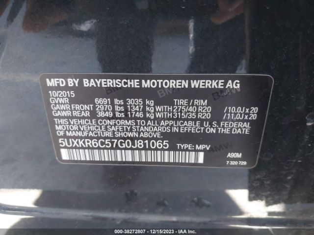 Photo 8 VIN: 5UXKR6C57G0J81065 - BMW X5 