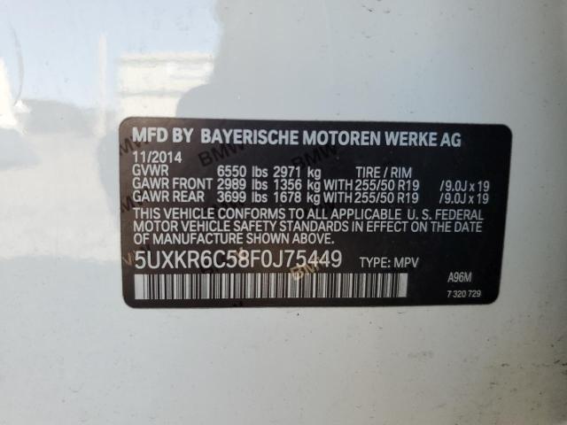 Photo 12 VIN: 5UXKR6C58F0J75449 - BMW X5 XDRIVE5 