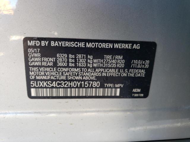 Photo 12 VIN: 5UXKS4C32H0Y15780 - BMW X5 