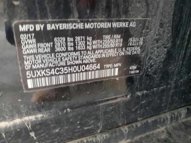 Photo 13 VIN: 5UXKS4C35H0U04664 - BMW X5 XDRIVE3 