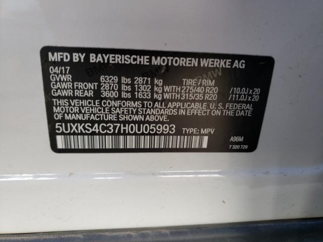 Photo 9 VIN: 5UXKS4C37H0U05993 - BMW X5 