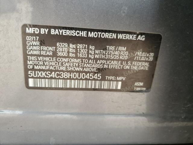 Photo 12 VIN: 5UXKS4C38H0U04545 - BMW X5 