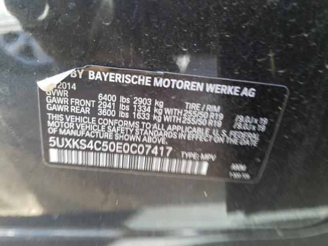 Photo 9 VIN: 5UXKS4C50E0C07417 - BMW X5 