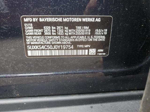 Photo 11 VIN: 5UXKS4C50J0Y19754 - BMW X5 XDRIVE3 