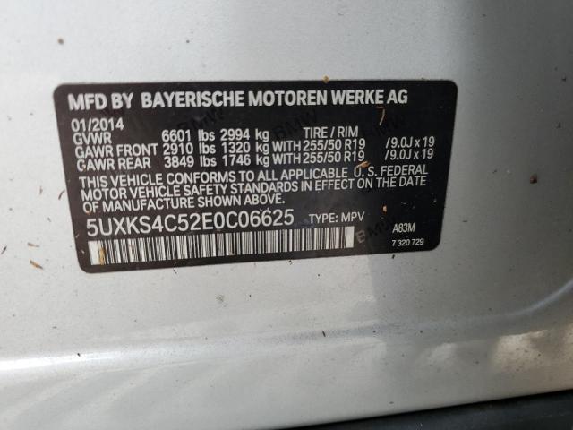 Photo 12 VIN: 5UXKS4C52E0C06625 - BMW X5 XDRIVE3 