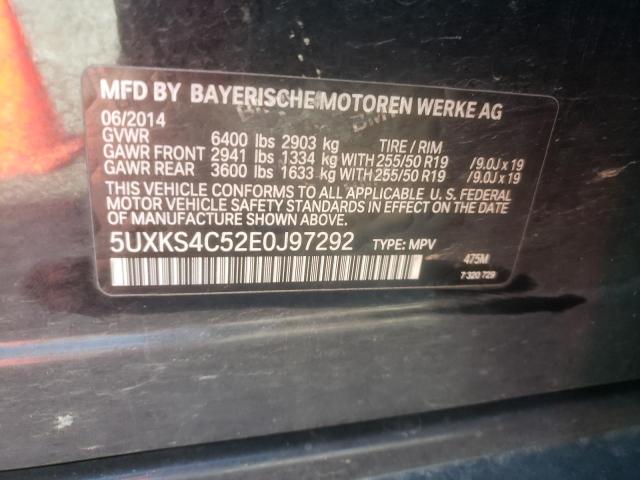 Photo 12 VIN: 5UXKS4C52E0J97292 - BMW X5 XDRIVE3 