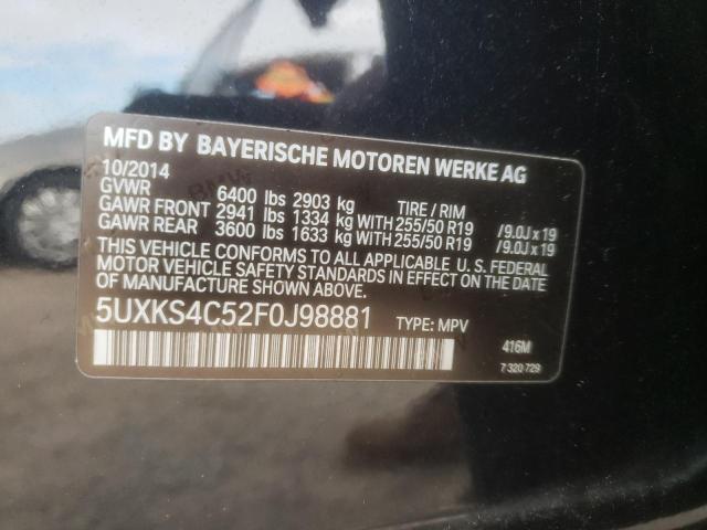 Photo 11 VIN: 5UXKS4C52F0J98881 - BMW X5 XDRIVE3 