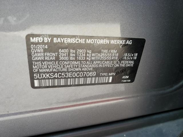 Photo 9 VIN: 5UXKS4C53E0C07069 - BMW X5 XDRIVE3 