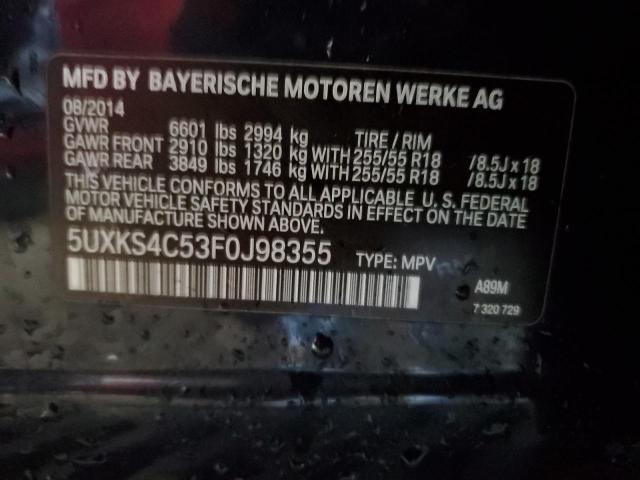 Photo 12 VIN: 5UXKS4C53F0J98355 - BMW X5 XDRIVE3 