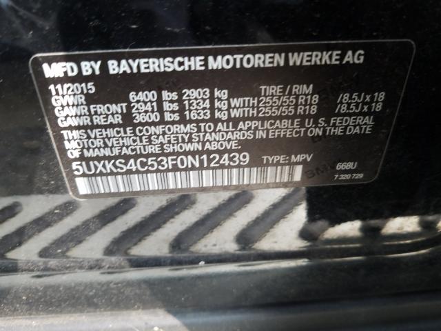 Photo 9 VIN: 5UXKS4C53F0N12439 - BMW X5 