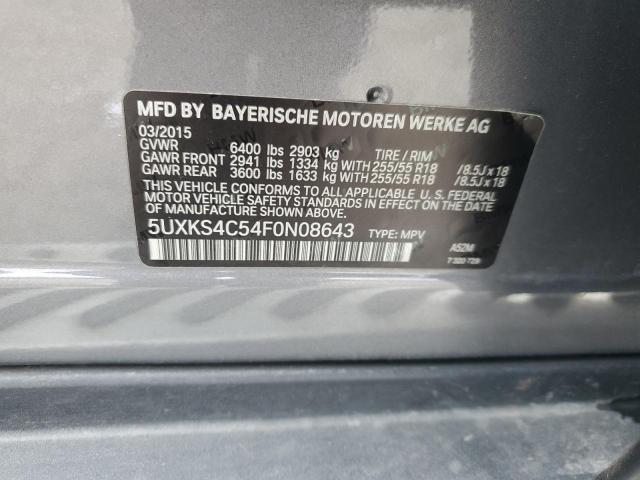 Photo 12 VIN: 5UXKS4C54F0N08643 - BMW X5 XDRIVE3 