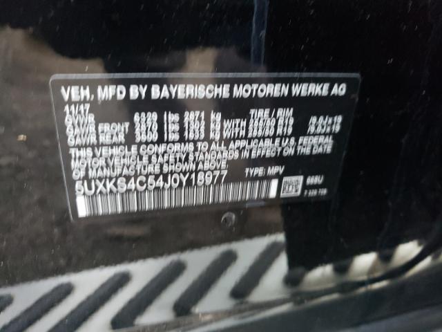 Photo 9 VIN: 5UXKS4C54J0Y18977 - BMW X5 XDRIVE3 