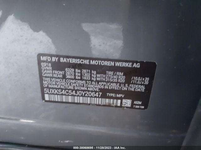 Photo 8 VIN: 5UXKS4C54J0Y20647 - BMW X5 