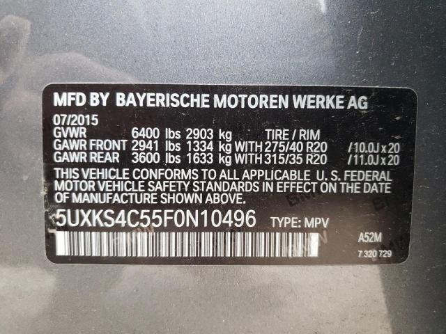 Photo 12 VIN: 5UXKS4C55F0N10496 - BMW X5 