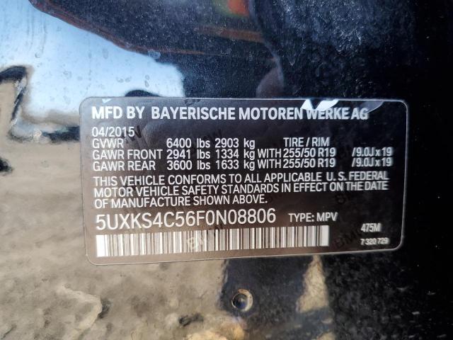 Photo 12 VIN: 5UXKS4C56F0N08806 - BMW X5 XDRIVE3 