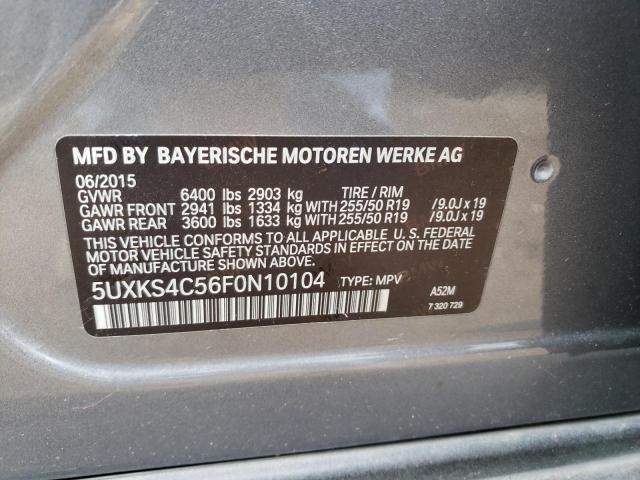 Photo 12 VIN: 5UXKS4C56F0N10104 - BMW X5 XDRIVE3 