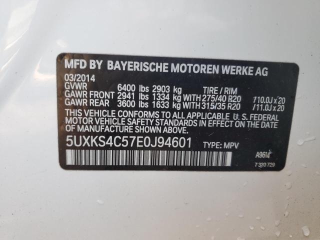 Photo 12 VIN: 5UXKS4C57E0J94601 - BMW X5 XDRIVE3 