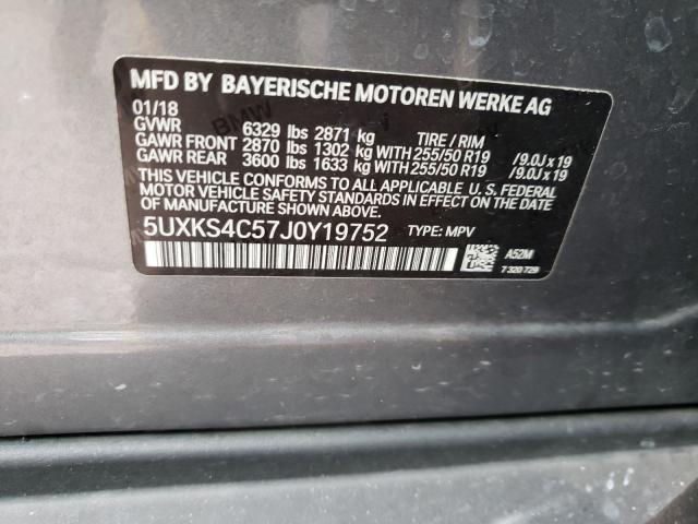 Photo 9 VIN: 5UXKS4C57J0Y19752 - BMW X5 