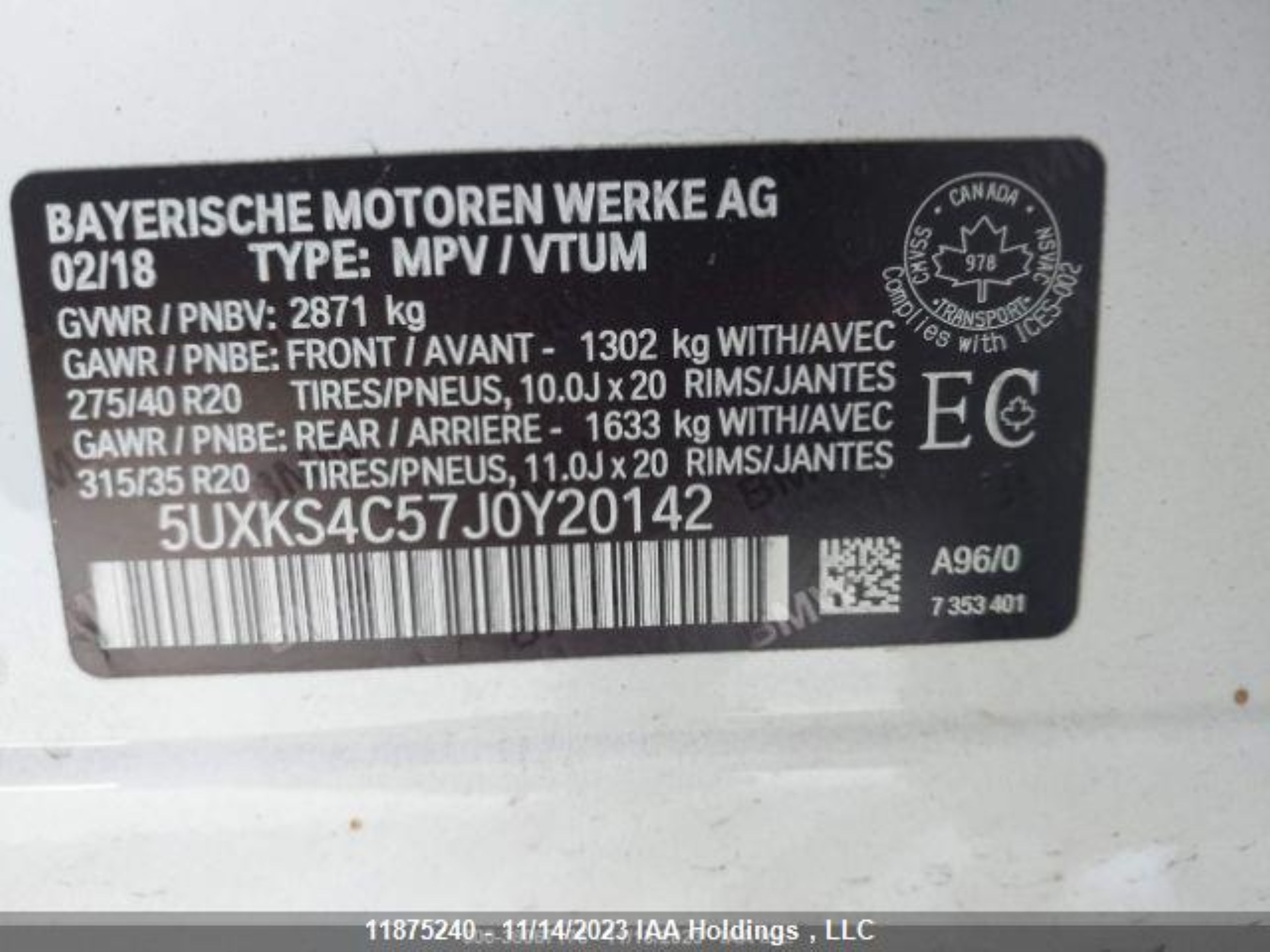 Photo 9 VIN: 5UXKS4C57J0Y20142 - BMW X5 