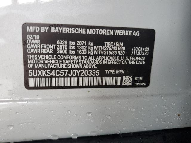 Photo 12 VIN: 5UXKS4C57J0Y20335 - BMW X5 XDRIVE3 