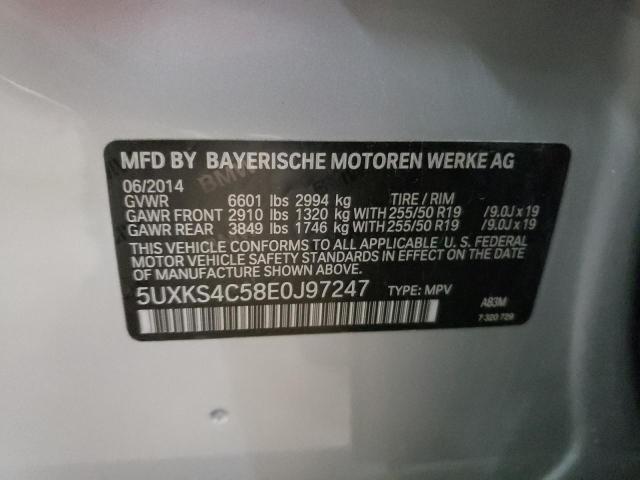 Photo 9 VIN: 5UXKS4C58E0J97247 - BMW X5 XDRIVE3 