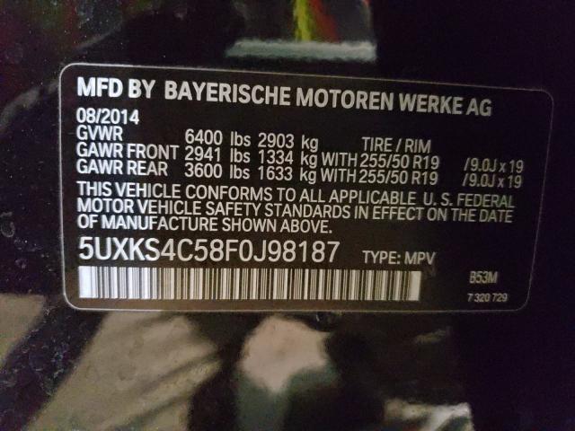 Photo 9 VIN: 5UXKS4C58F0J98187 - BMW X5 XDRIVE3 