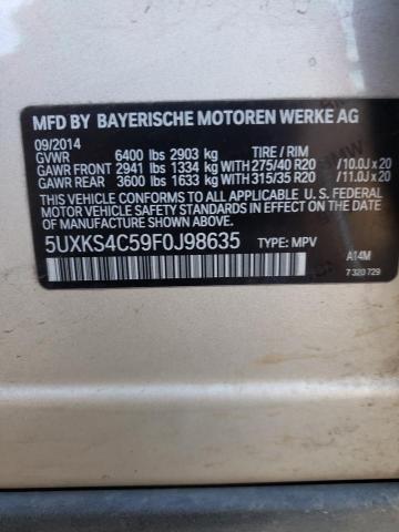 Photo 9 VIN: 5UXKS4C59F0J98635 - BMW X5 XDRIVE3 