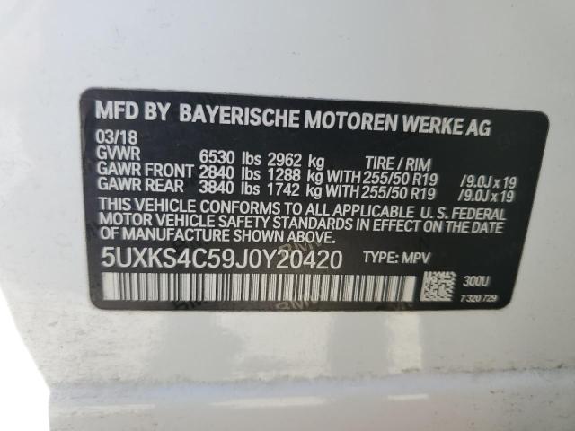 Photo 11 VIN: 5UXKS4C59J0Y20420 - BMW X5 XDRIVE3 