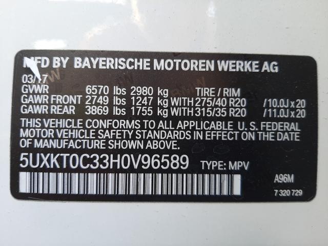 Photo 9 VIN: 5UXKT0C33H0V96589 - BMW X5 