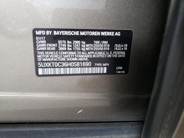 Photo 9 VIN: 5UXKT0C36H0S81690 - BMW X5 XDR40E 