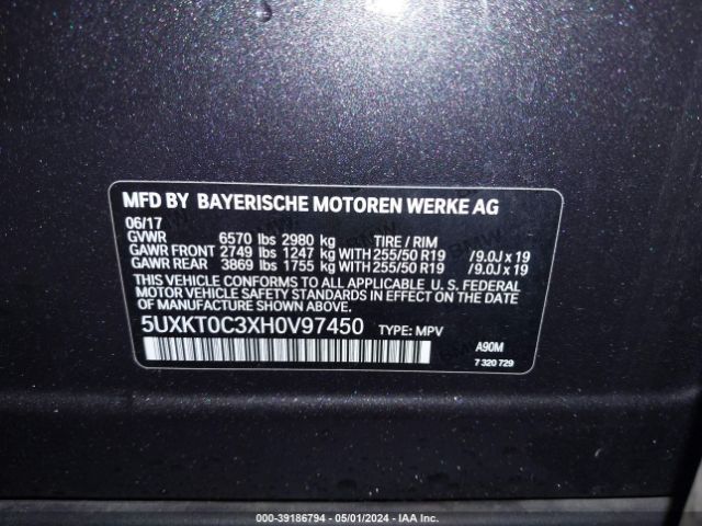 Photo 8 VIN: 5UXKT0C3XH0V97450 - BMW X5 EDRIVE 