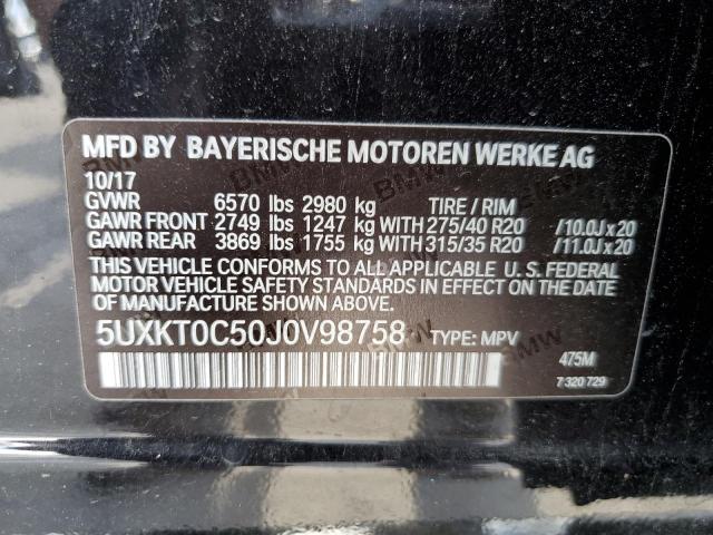 Photo 12 VIN: 5UXKT0C50J0V98758 - BMW X5 XDR40E 