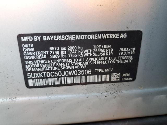 Photo 12 VIN: 5UXKT0C50J0W03506 - BMW X5 XDR40E 