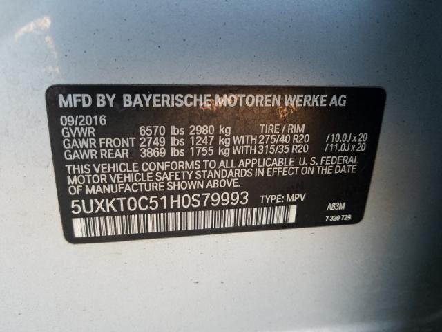 Photo 9 VIN: 5UXKT0C51H0S79993 - BMW X5 XDR40E 