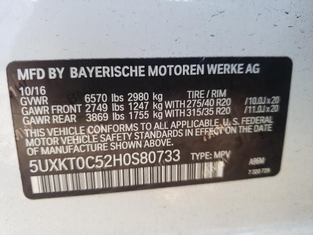 Photo 9 VIN: 5UXKT0C52H0S80733 - BMW X5 XDR40E 