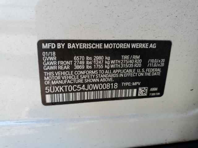 Photo 11 VIN: 5UXKT0C54J0W00818 - BMW X5 XDR40E 