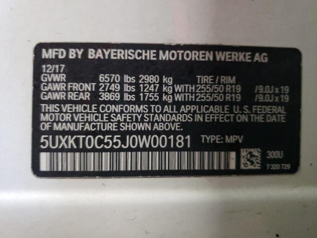 Photo 11 VIN: 5UXKT0C55J0W00181 - BMW X5 XDR40E 