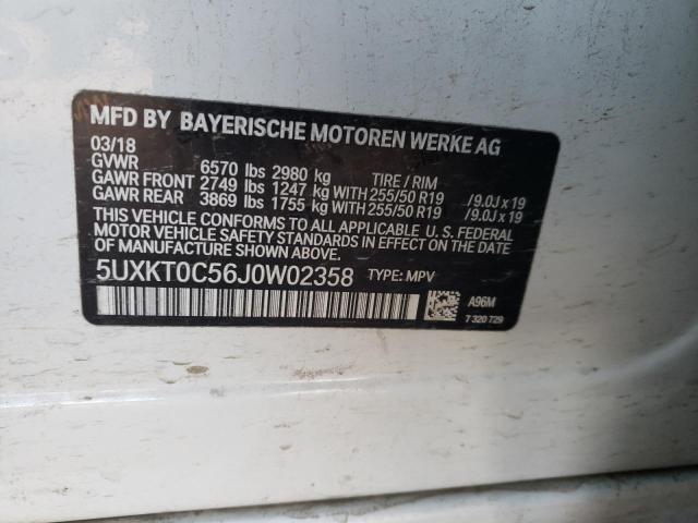 Photo 9 VIN: 5UXKT0C56J0W02358 - BMW X5 XDR40E 