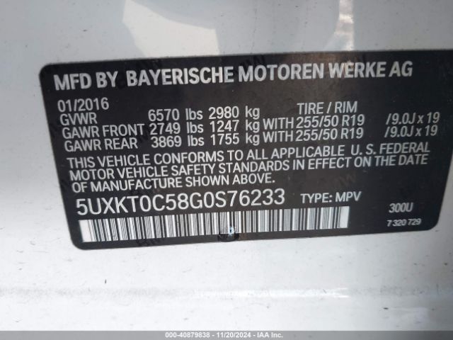 Photo 8 VIN: 5UXKT0C58G0S76233 - BMW X5 